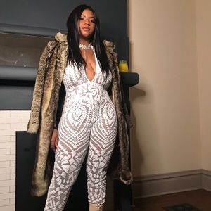 Lace all white one piece